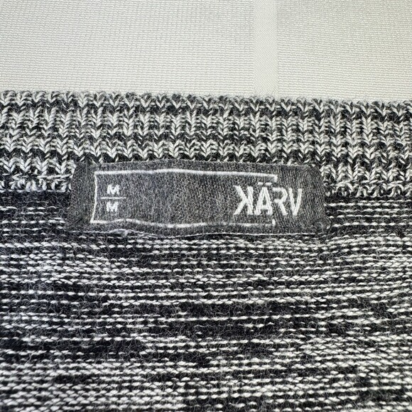KARV Sweater Pullover Long Sleeve Women Size M Black & White Mesh Canada EUC - Picture 3 of 8